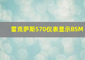 雷克萨斯570仪表显示BSM