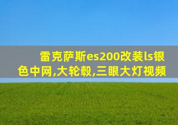 雷克萨斯es200改装ls银色中网,大轮毂,三眼大灯视频