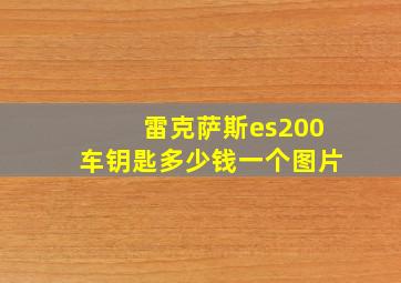 雷克萨斯es200车钥匙多少钱一个图片