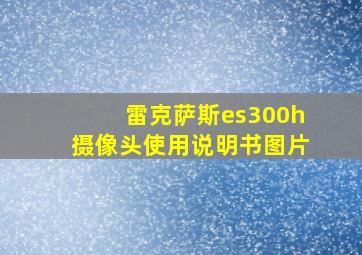 雷克萨斯es300h摄像头使用说明书图片