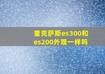 雷克萨斯es300和es200外观一样吗