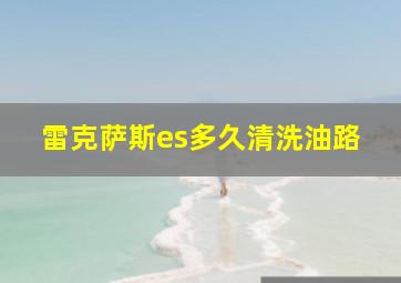 雷克萨斯es多久清洗油路