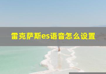 雷克萨斯es语音怎么设置