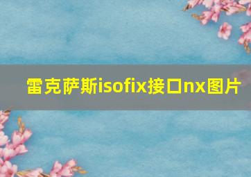 雷克萨斯isofix接口nx图片