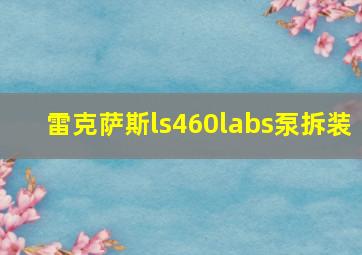 雷克萨斯ls460labs泵拆装