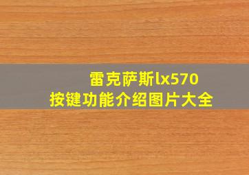 雷克萨斯lx570按键功能介绍图片大全