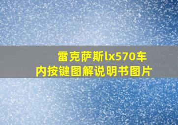 雷克萨斯lx570车内按键图解说明书图片