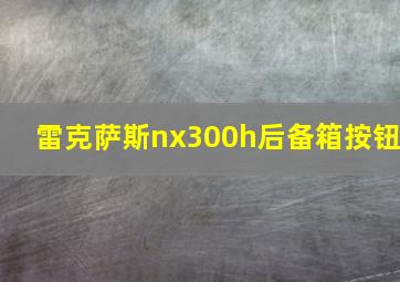 雷克萨斯nx300h后备箱按钮