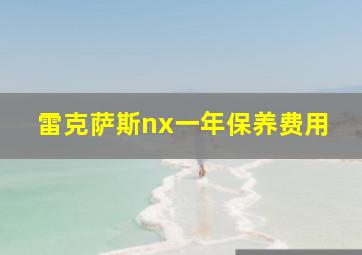 雷克萨斯nx一年保养费用