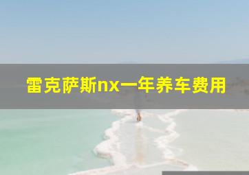 雷克萨斯nx一年养车费用