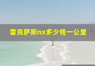 雷克萨斯nx多少钱一公里