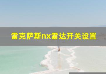 雷克萨斯nx雷达开关设置