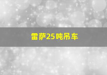 雷萨25吨吊车