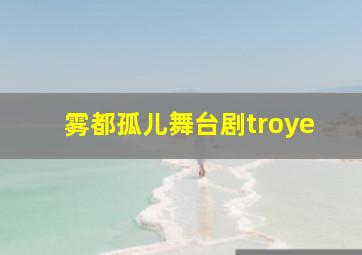 雾都孤儿舞台剧troye