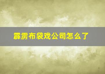 霹雳布袋戏公司怎么了