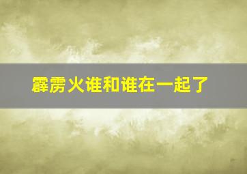 霹雳火谁和谁在一起了