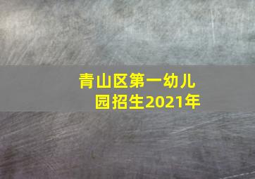 青山区第一幼儿园招生2021年