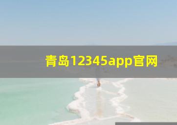 青岛12345app官网