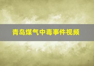 青岛煤气中毒事件视频