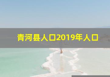 青河县人口2019年人口