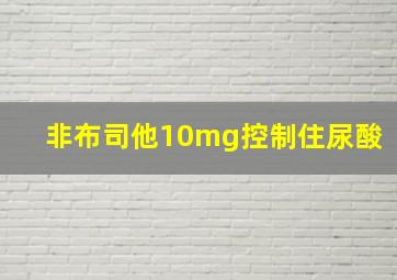 非布司他10mg控制住尿酸