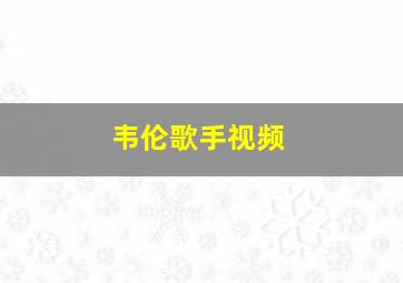 韦伦歌手视频