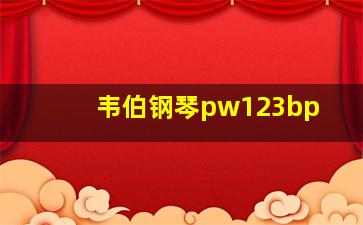 韦伯钢琴pw123bp