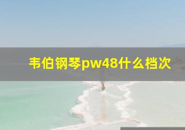 韦伯钢琴pw48什么档次