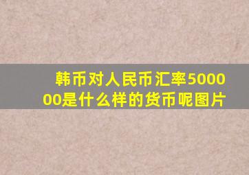 韩币对人民币汇率500000是什么样的货币呢图片