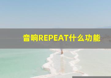 音响REPEAT什么功能