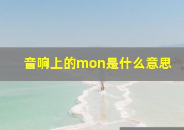 音响上的mon是什么意思