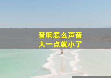 音响怎么声音大一点就小了