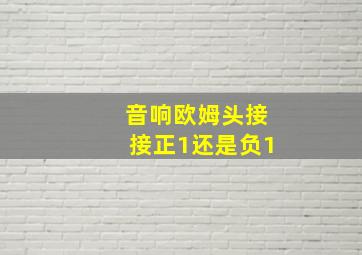 音响欧姆头接接正1还是负1