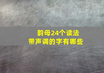 韵母24个读法带声调的字有哪些