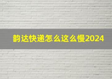 韵达快递怎么这么慢2024