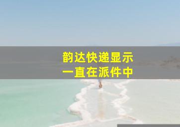 韵达快递显示一直在派件中