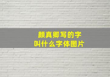 颜真卿写的字叫什么字体图片