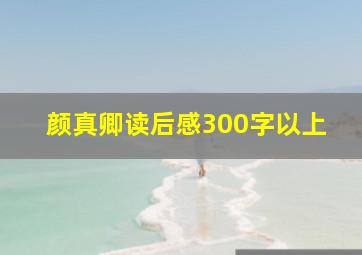 颜真卿读后感300字以上