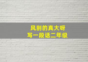 风刮的真大呀写一段话二年级