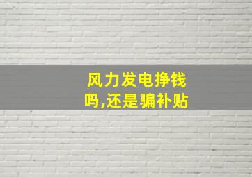 风力发电挣钱吗,还是骗补贴