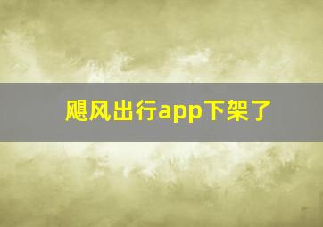 飓风出行app下架了