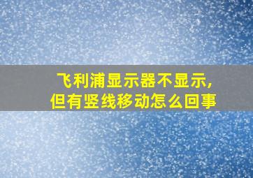 飞利浦显示器不显示,但有竖线移动怎么回事