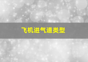 飞机进气道类型