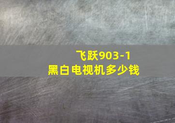 飞跃903-1黑白电视机多少钱