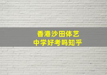 香港沙田体艺中学好考吗知乎