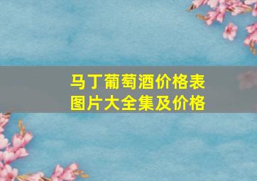 马丁葡萄酒价格表图片大全集及价格