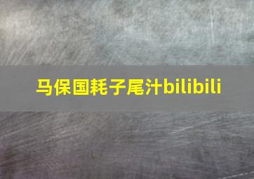 马保国耗子尾汁bilibili