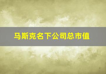 马斯克名下公司总市值