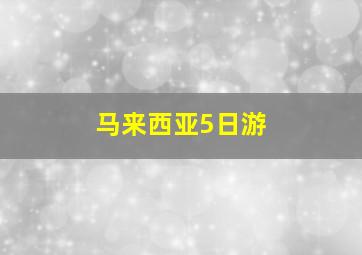 马来西亚5日游