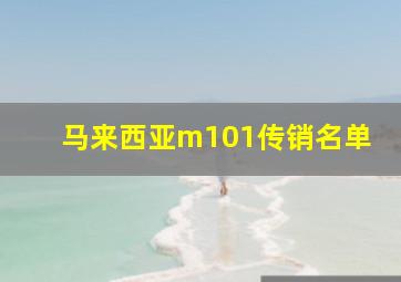 马来西亚m101传销名单